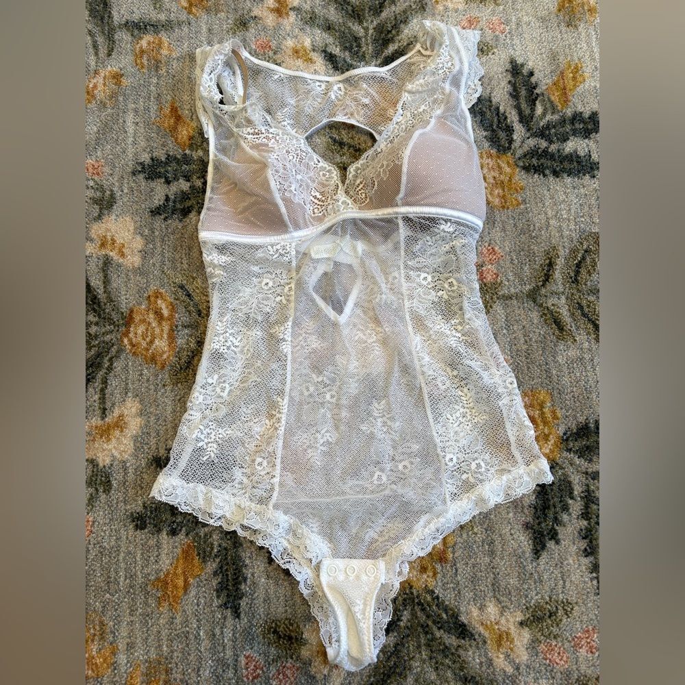 Intimissimi White Lace Lingerie Bodysuit XS 0